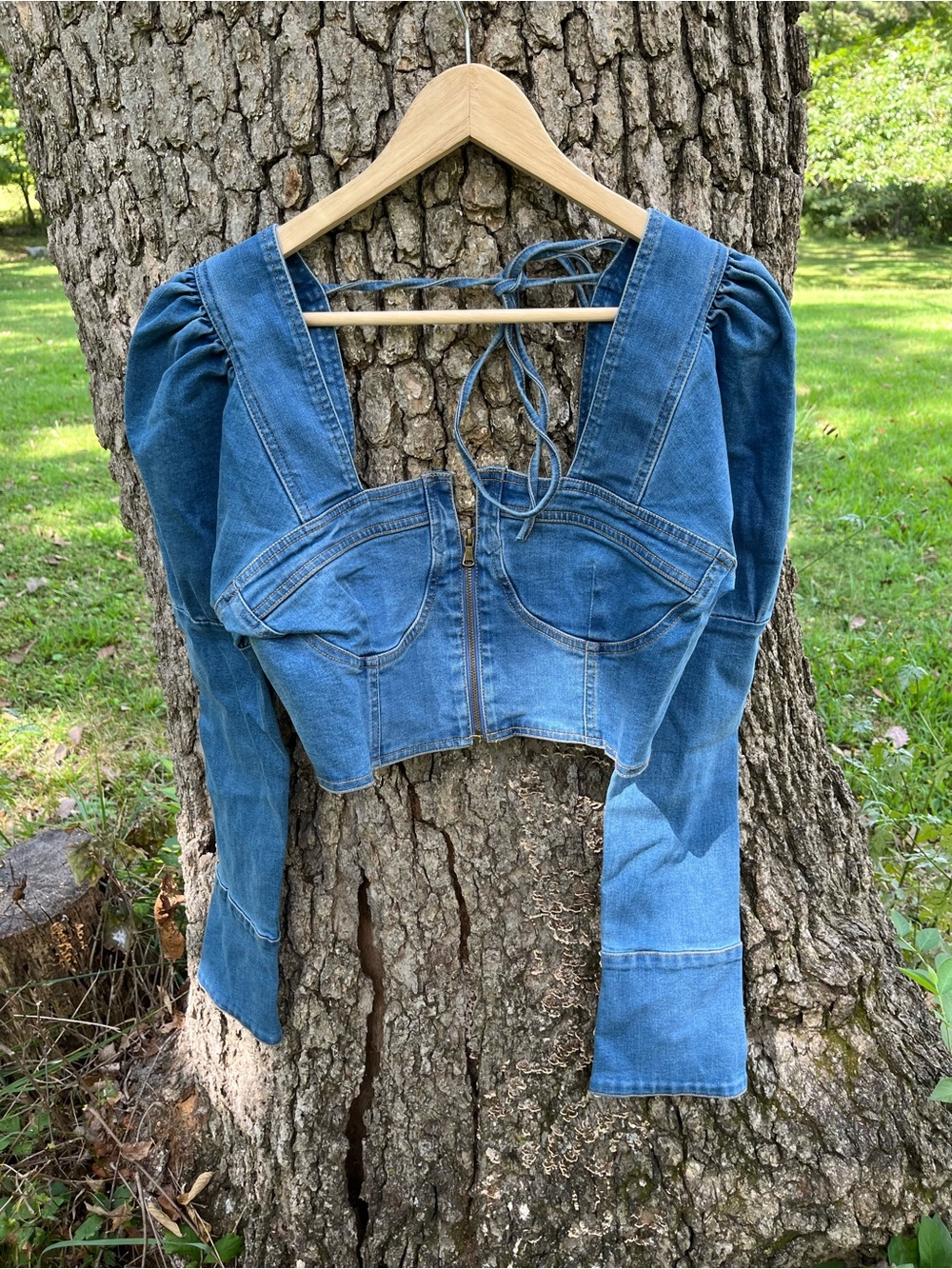 โญ๏ธRehab Lab Cropped Denim Blouse in size XL